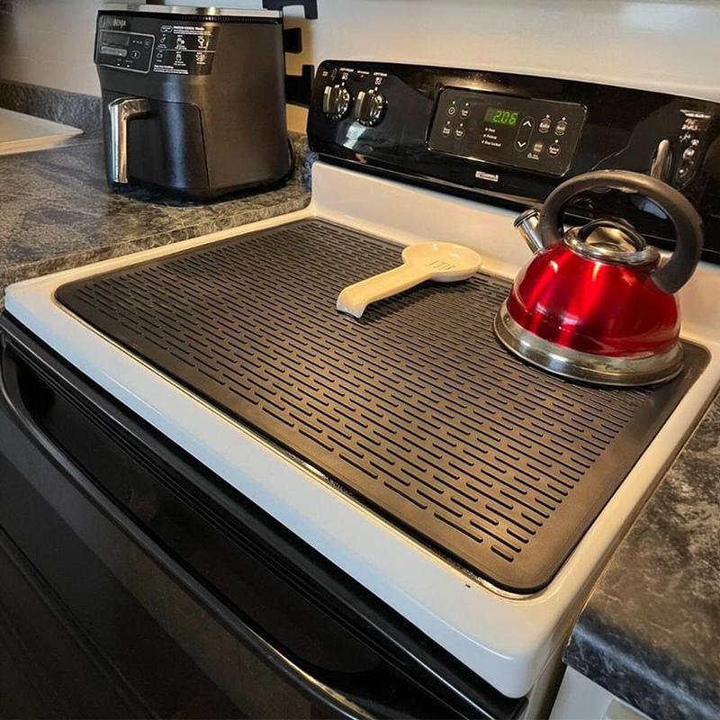 Kitchen Accessories Silicone Stove Mat, 1Count Sink Mat, Electric Stove Top Cover, Electronic Stove Heat Insulation Mat, Summer Gift