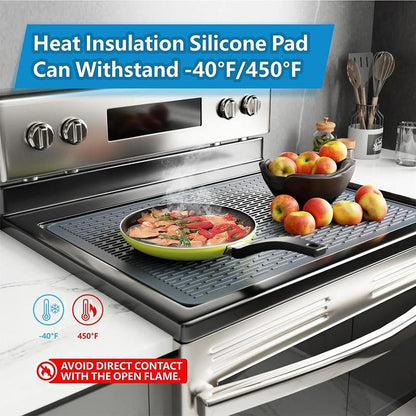 Kitchen Accessories Silicone Stove Mat, 1Count Sink Mat, Electric Stove Top Cover, Electronic Stove Heat Insulation Mat, Summer Gift