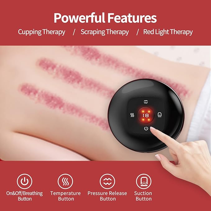 Smart Dynamic Cupping Therapy Set,Cellulite Massager 4 in 1 Vacuum Therapy Machine Cellulite Remover