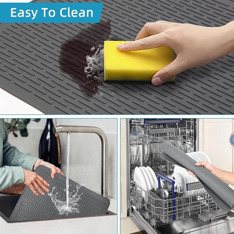 Kitchen Accessories Silicone Stove Mat, 1Count Sink Mat, Electric Stove Top Cover, Electronic Stove Heat Insulation Mat, Summer Gift