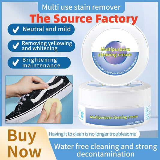 All-Purpose White Shoes Cleaning Cream With Wipe Sponge