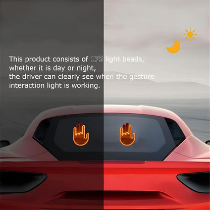 Luz de gestos con la mano para coche, luz de gestos con los dedos con control remoto, da amor, saluda a los conductores 
