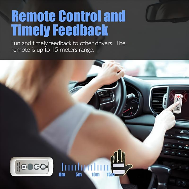 Luz de gestos con la mano para coche, luz de gestos con los dedos con control remoto, da amor, saluda a los conductores 