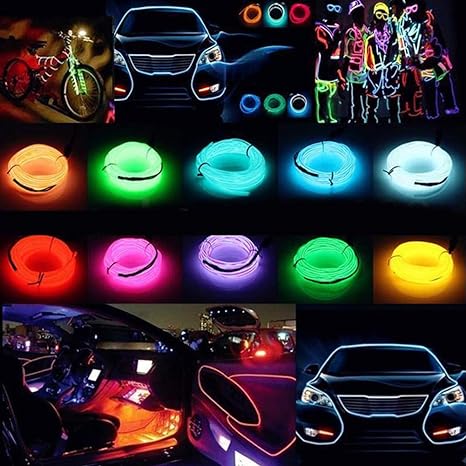 Kit de iluminación para coche Accesorios de iluminación decorativa para interior de coche Cableado Tira de neón