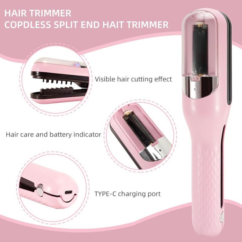 2024 New Year gift 1 piece multifunctional C-type rechargeable split-end hair clipper