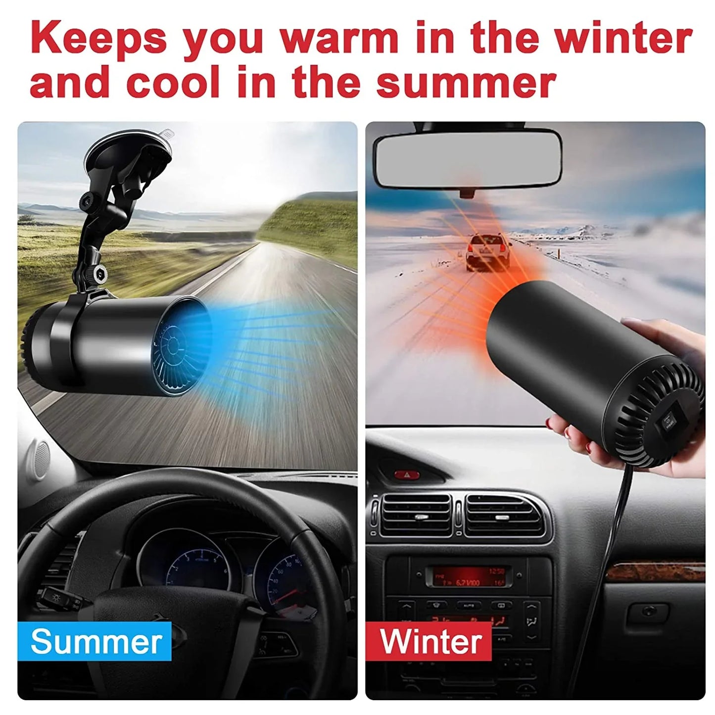 SOPLADOR DE AIRE CALIENTE PARA COCHE 