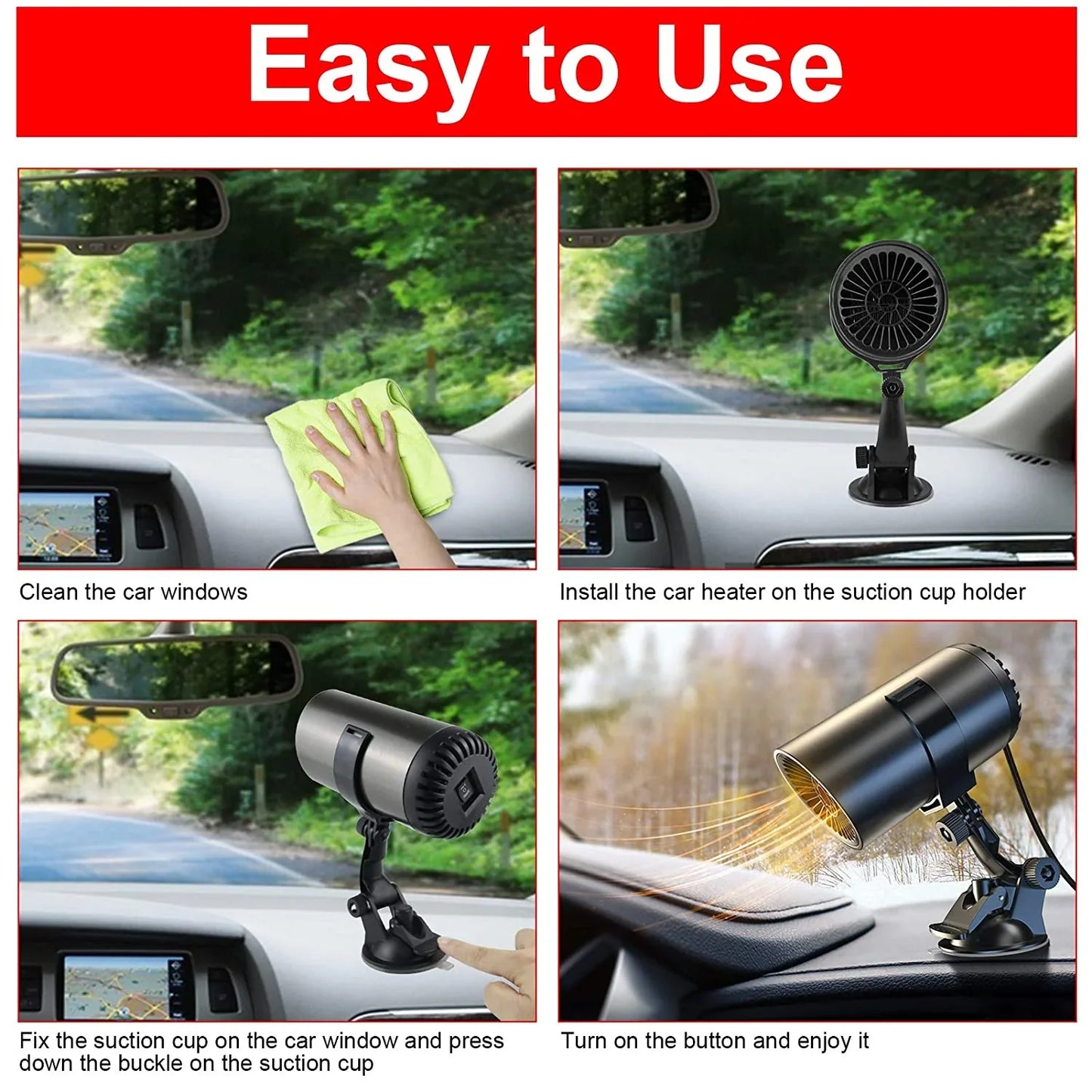 SOPLADOR DE AIRE CALIENTE PARA COCHE 