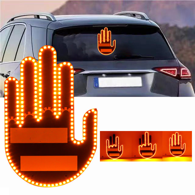 Luz de gestos con la mano para coche, luz de gestos con los dedos con control remoto, da amor, saluda a los conductores 