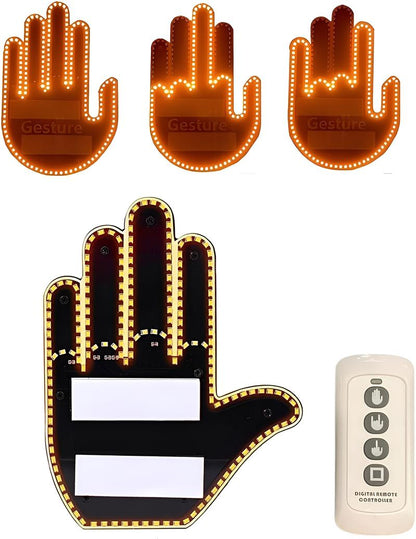 Luz de gestos con la mano para coche, luz de gestos con los dedos con control remoto, da amor, saluda a los conductores 