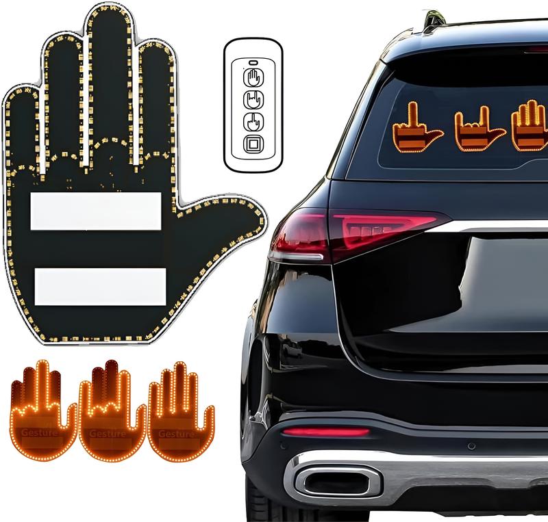 Luz de gestos con la mano para coche, luz de gestos con los dedos con control remoto, da amor, saluda a los conductores 