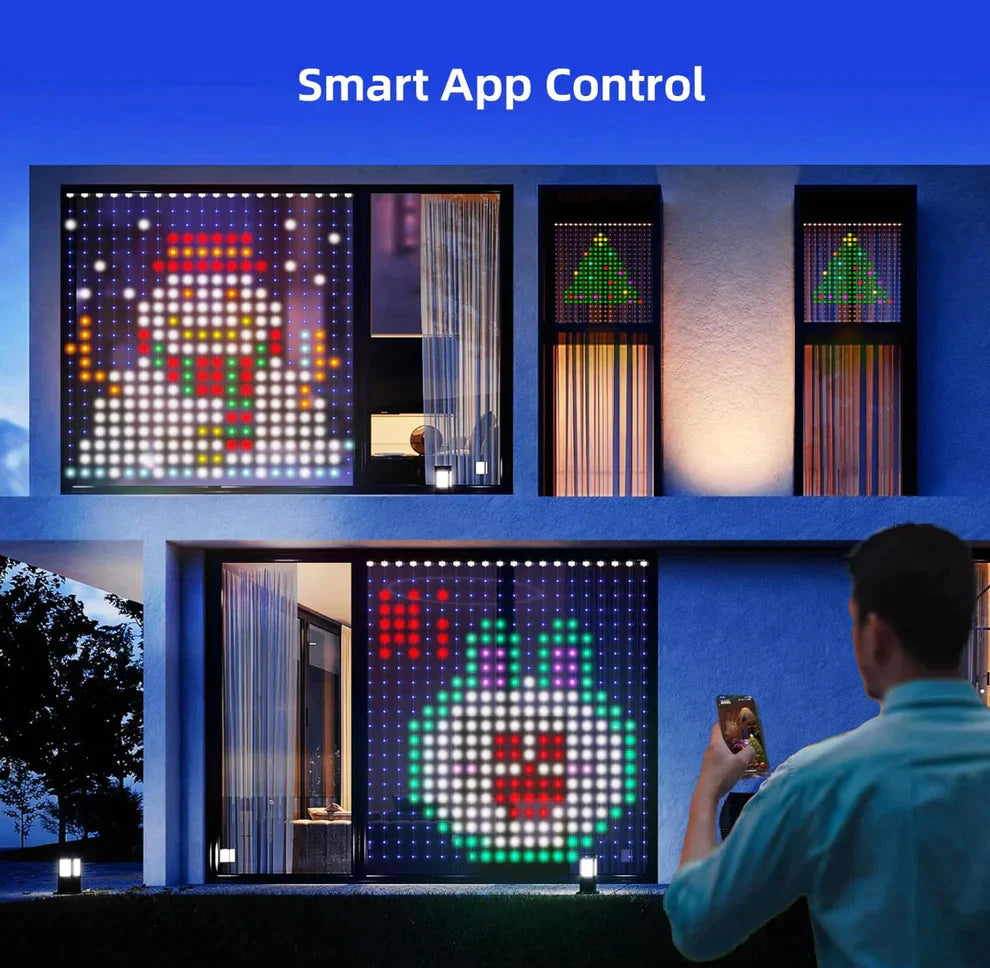 APP controlled programmable smart subtitle curtain light