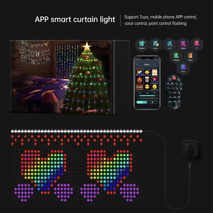 APP controlled programmable smart subtitle curtain light
