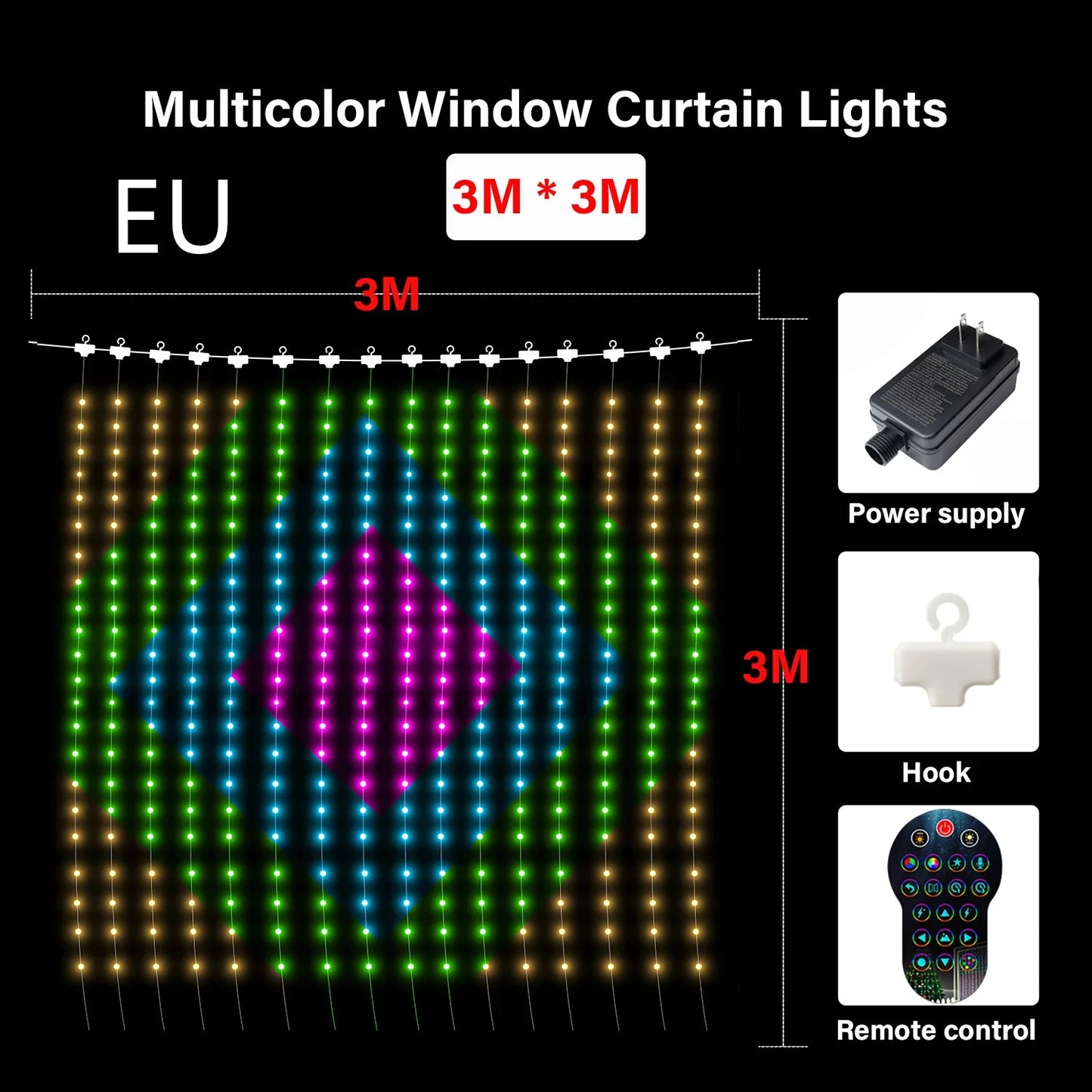 APP controlled programmable smart subtitle curtain light