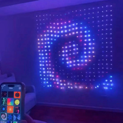 APP controlled programmable smart subtitle curtain light